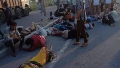 up auraiya accident यूपी के औरैया में भीषण सड़क हादसा, दो ट्रकों की टक्कर में 24 मजदूरों की मौत