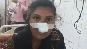 Hardoi UP उप्र के हरदोई में व्यक्ति ने प्रेमी के साथ पकड़ी गई पत्नी की दांत से काटी नाक