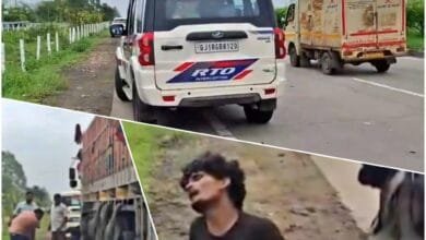वर्दी में दरिंदगी: दाहोद में RTO अफसरों की गुंडागर्दी का वीडियो वायरल 11 Video of RTO official brutally thrashing truck driver in Gujarat goes viral