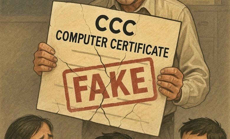 गुजरात में फिर उजागर हुआ एक नया शिक्षा घोटाला: मेहसाणा में 138 शिक्षकों के फर्जी CCC सर्टिफिकेट का भंडाफोड़ 1 gujarat-fake-ccc-certificate