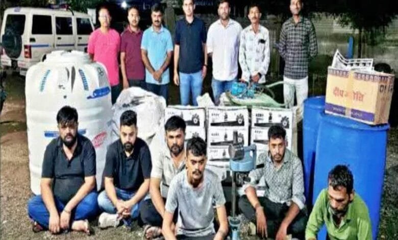 jamnagar fake-liquor-factory-busted-goods-worth-rs-728-lakh-seized